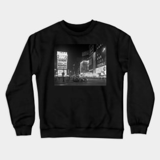 Times Square at Night, 1953. Vintage Photo Crewneck Sweatshirt